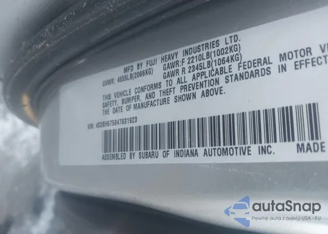 2004 Subaru Outback from USA, damaged, VIN 4S3BH675847631923